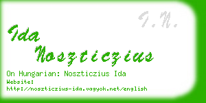 ida noszticzius business card